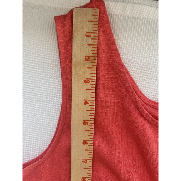 Vintage K-Studio 2 Piece Maxi Dress & Jacket Set Linen Embroidered Coral Pink Lg - Picture 16 of 16